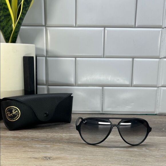 Ray-Ban Accessories - Ray-Ban Black Frame Sunglasses with Gradient Gray Lenses